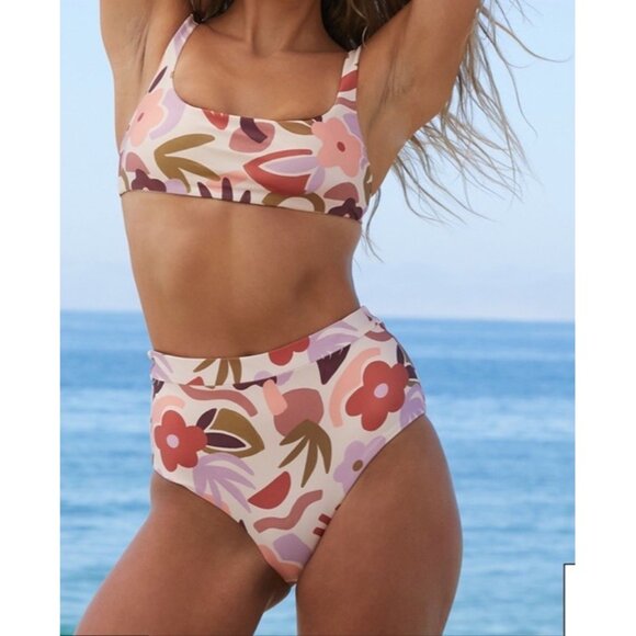 MINKPINK Floral Rayssa (Set High Waisted Bikini Bottom Top